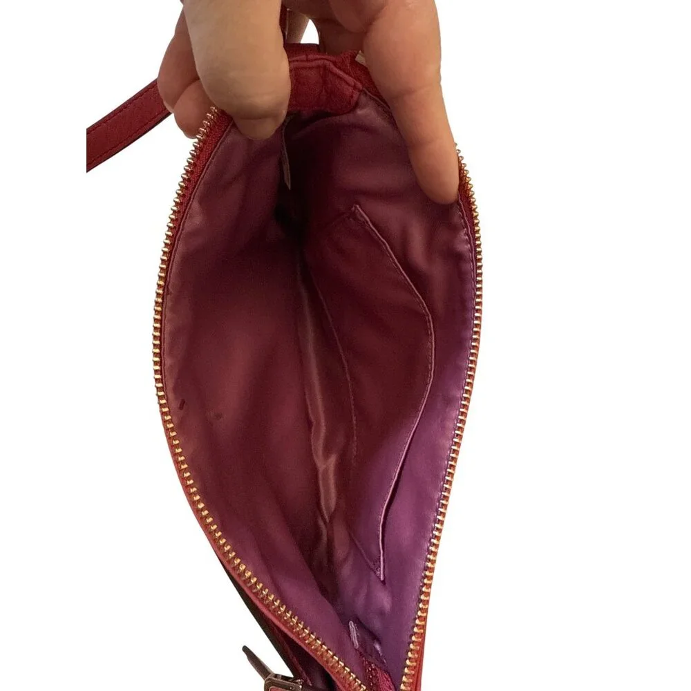 COACH Crossbody Bag Madison Leather East West Swing pack in Loganberry women Med - Picture 5 of 8